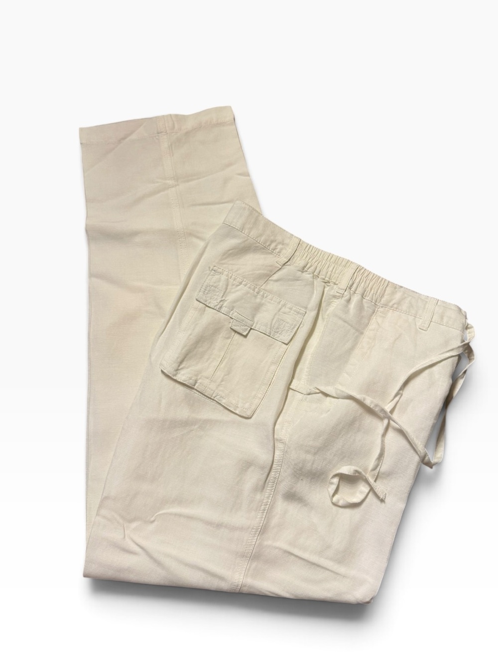 Weekenders WHITE  Cargo Pants with Drawstring Waist